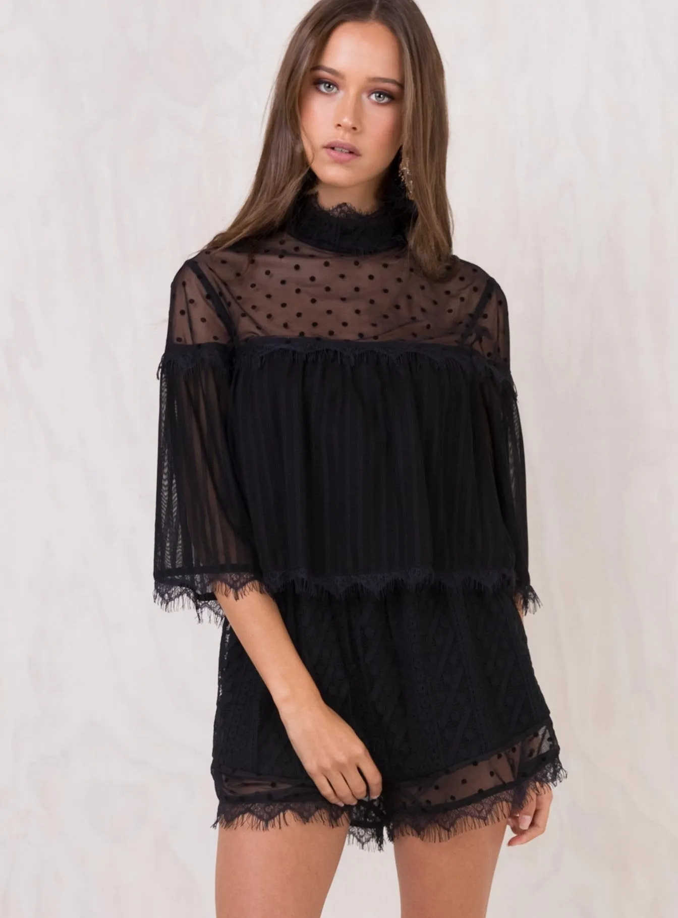 Engagement Mix Lace Playsuit