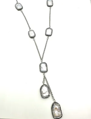 Large Mother Of Pearl Y Necklace