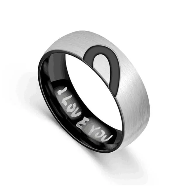 Matching half heart rings
