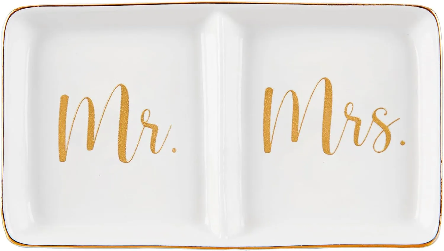 Mr. & Mrs. Ring Dish Engagement Wedding Ring Holder Gift for Future Mrs. / Newlywed - Her Engagement Wedding Gifts for Newly Engaged Couples Bridal Shower Gifts for Bride to be