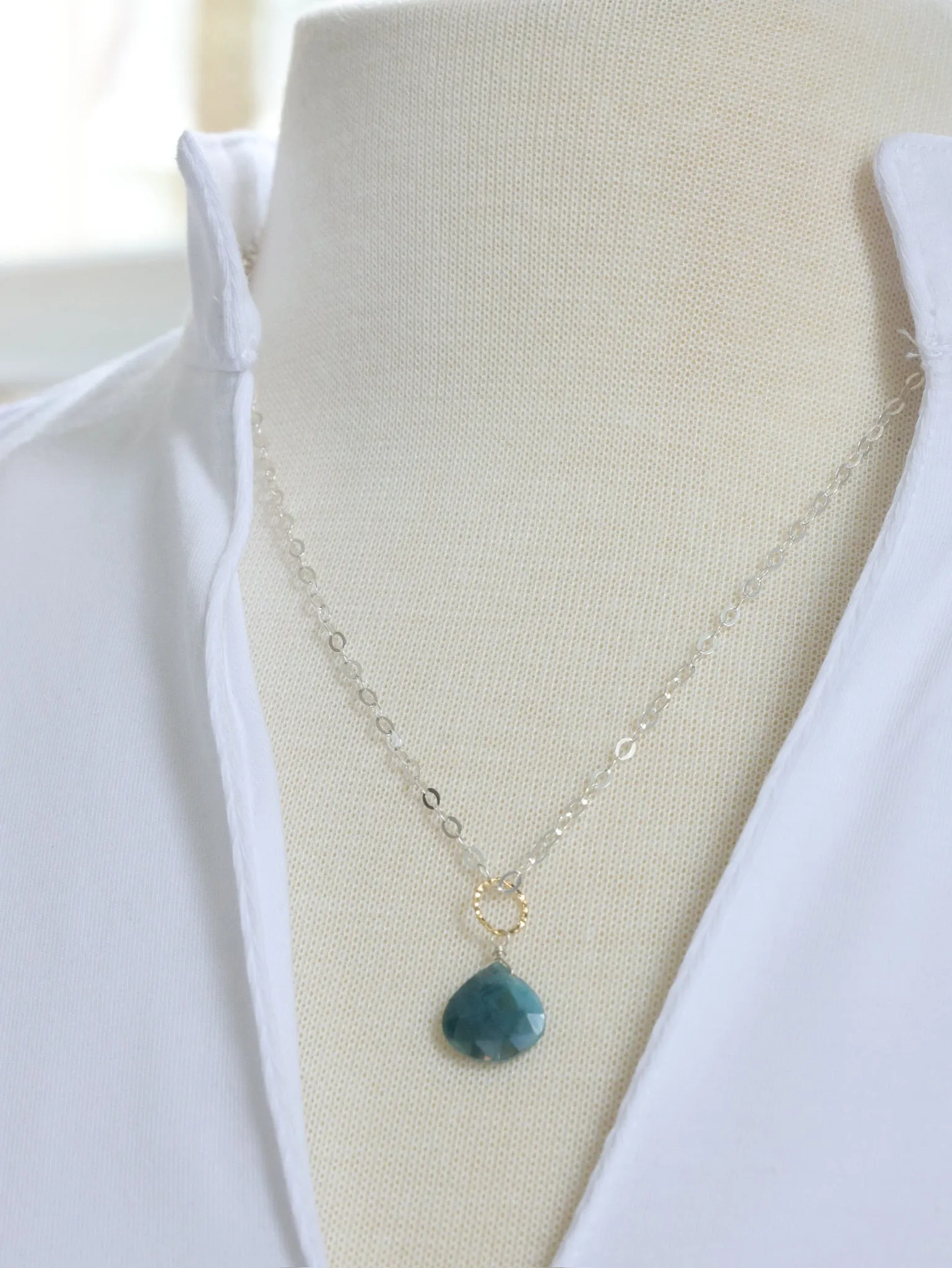 Mystic Royal Moonstone Necklace in sterling silver