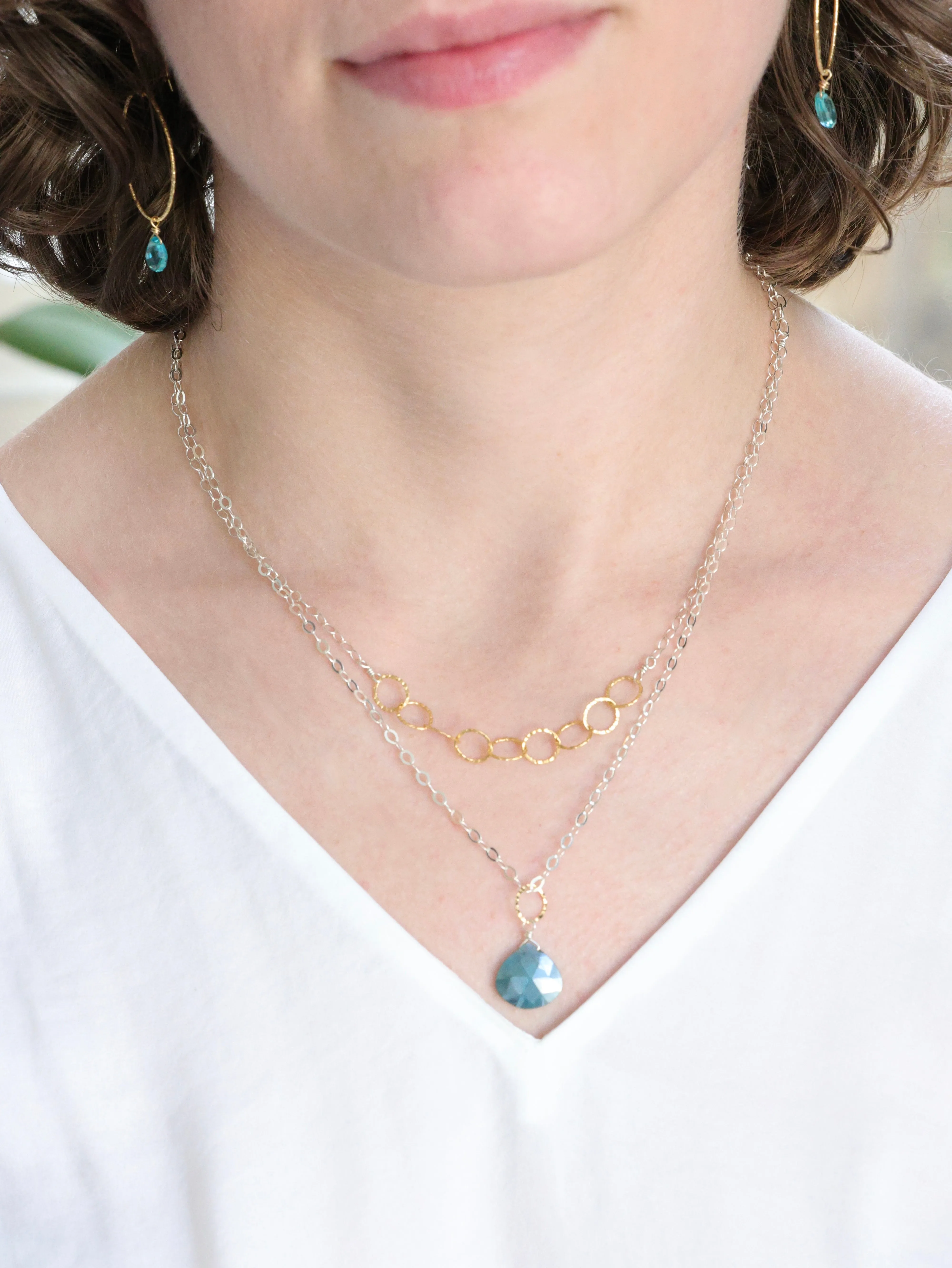 Mystic Royal Moonstone Necklace in sterling silver