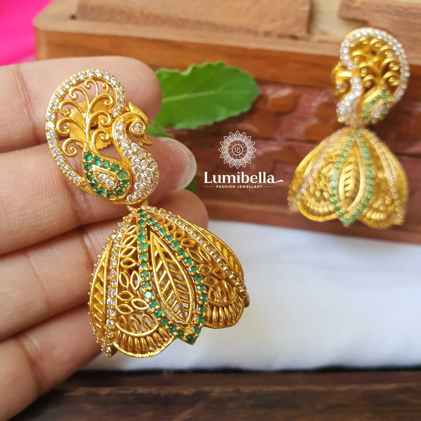 Peacock Jhumkas Online