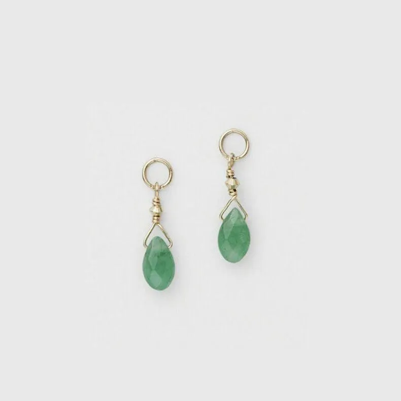 S925 Sterling Silver Green Chalcedony Earrings